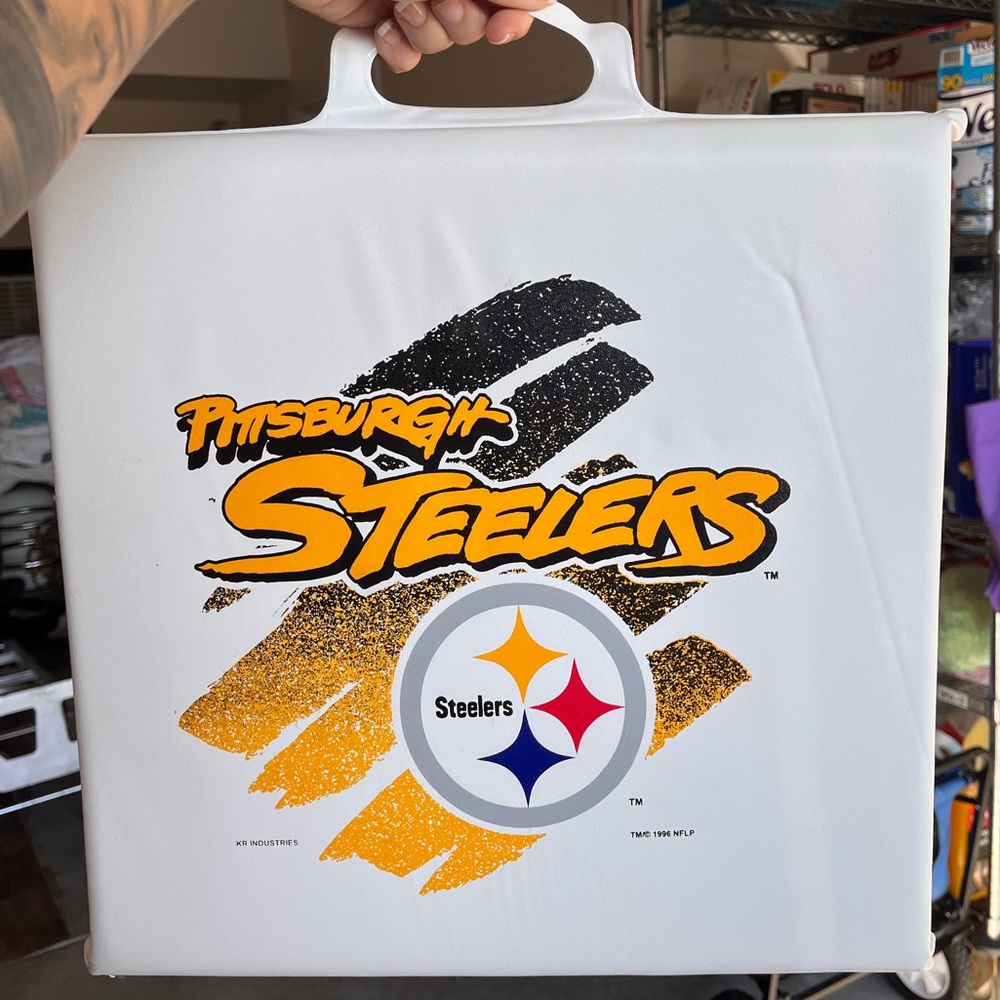 Vintage 1996 STEELERS Pittsburgh Bleacher Stadium Seat Cushion